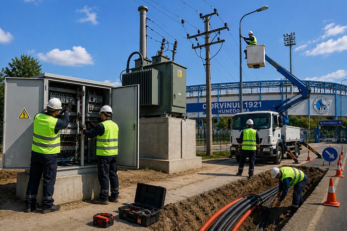 Modernizarea sistemului de iluminat public – hunedoara-stadion
